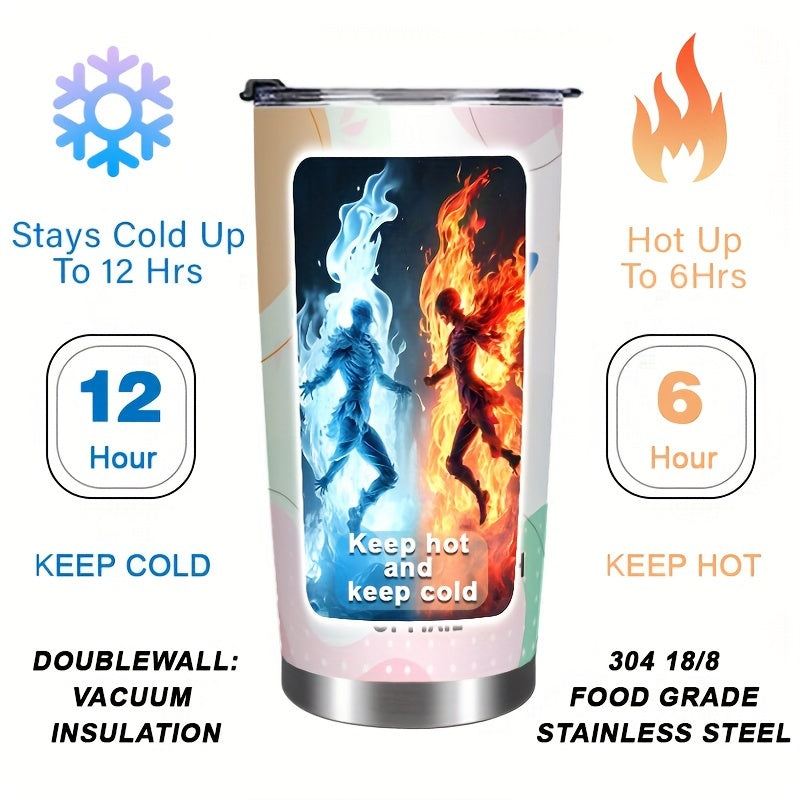 "Miles & Smiles" Tumbler 20oz - Insulated Stainless Steel Cup with Straw Lid | Perfect Delivery Driver Gift for Coffee & Travel