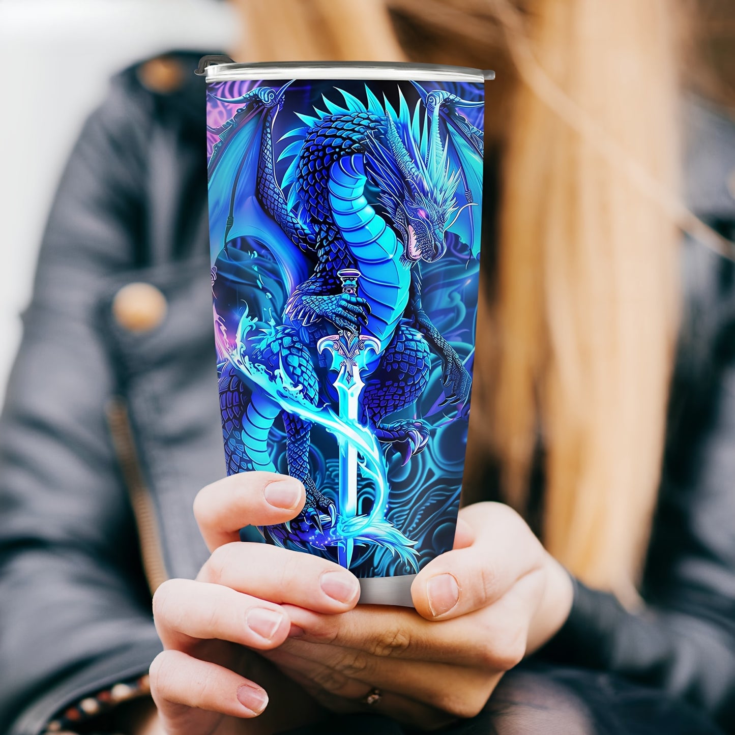 Dragon Tumbler 20oz - Stainless Steel Insulated Cup | Unique Gift for Dragon Lovers, Christmas, Valentine‘s, Father’s Day & Graduation