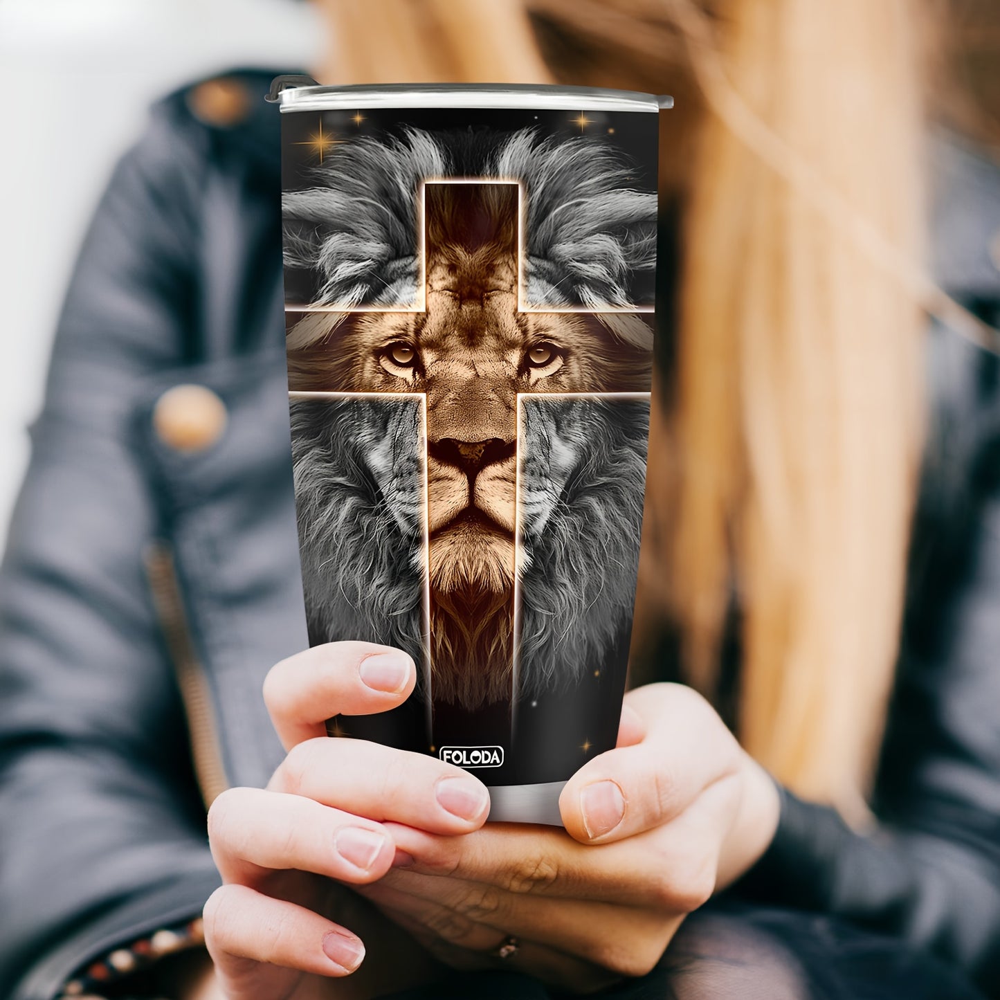 "My God That Is Who You Are" 20oz Lion-Themed Tumbler - Inspirational Christian Gift for Men, Dads & Wildlife Enthusiasts | Stainless Steel Insulated Travel Coffee Mug