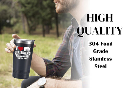 Premium Car Enthusiast Tumbler - 20oz Vacuum Insulated Stainless Steel Travel Mug, Leakproof with Straw, Top-Tier Gift for Car Guys, Mechanics, Auto Lovers