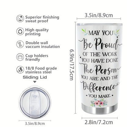Personalized Retirement Tumbler - Custom Name & Funny Print on 20oz Insulated Stainless Steel Cup | Perfect Retirement Gift for Coworkers, Family & Friends