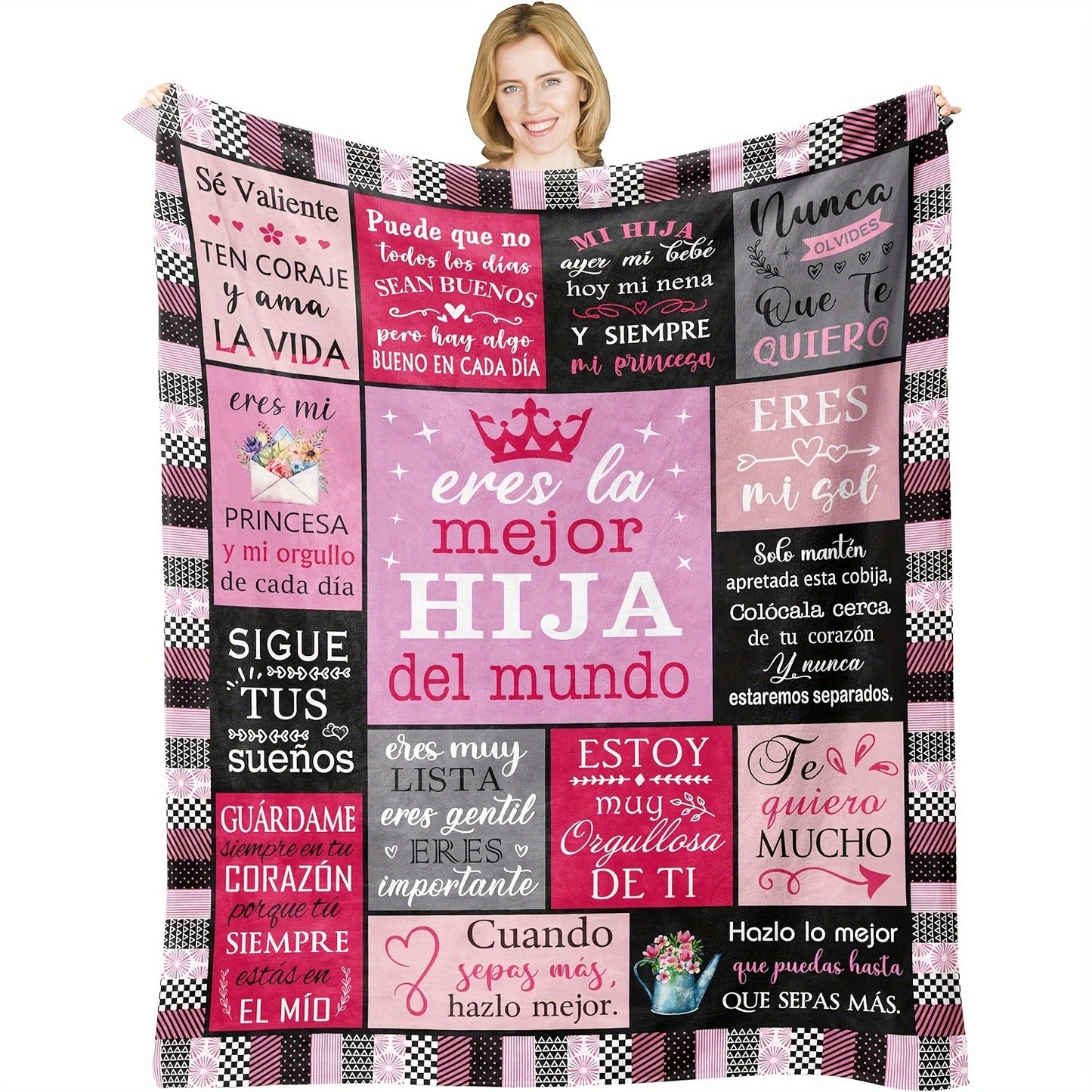 From Parents to Daughter - Cozy Flannel Gift Blanket | Birthday, Christmas & Holiday Present to Show Your Love & Keep Her Warm