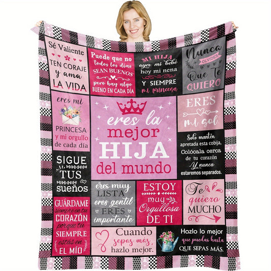 From Parents to Daughter - Cozy Flannel Gift Blanket | Birthday, Christmas & Holiday Present to Show Your Love & Keep Her Warm
