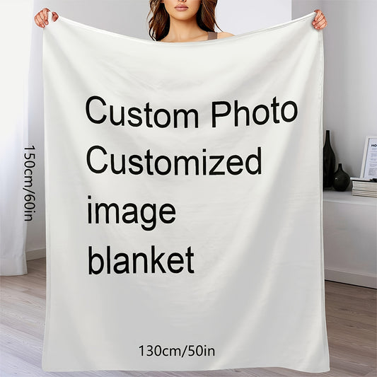 Custom Photo Collage Flannel Blanket - Personalized with 1 to 5 Pictures, Heartwarming Gift for Family, Couples, Christmas & Special Occasions