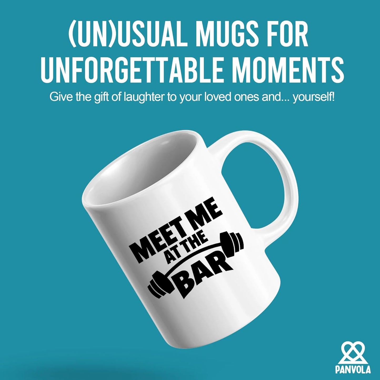 Weightlifter Gift Mug - "Meet Me at the Bar" Gym Quote, Funny & Tough Ceramic Cup for Him (11oz)