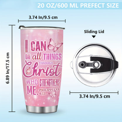 Floral Butterfly Inspirational Tumbler 20oz - "You Are Enough" Quote Stainless Steel Mug, Uplifting Gift for Women, Mom, Friend, Birthday & Christmas