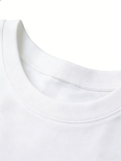 Fashion Graphic Print T-Shirt for Men - Streetwear Trendy Casual Crewneck Tee Shirts Top
