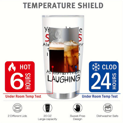 20oz Stainless Steel Tumbler with Lid - Double Wall Vacuum Insulated Cup for Hot & Cold Drinks, Reusable Travel Mug Perfect for Outdoor, Gym, Office | Leak-Proof & Sweat-Proof | Ideal Gift for Men & Women