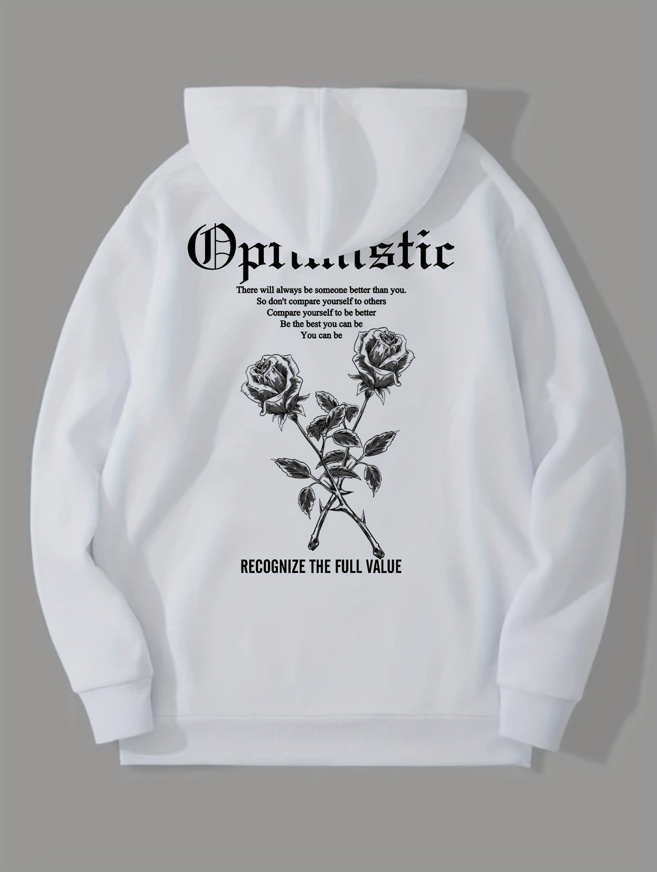 Minimalist Geometric Print Hoodie - Men's Modern Streetwear Trend Casual Kangaroo Pocket Hooded Sweatshirt