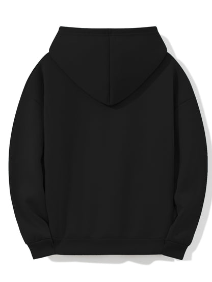 Geometric Pattern Hoodie for Men - Retro Kangaroo Pocket Hooded Sweatshirt, Soft Casual Pullover Hoodies