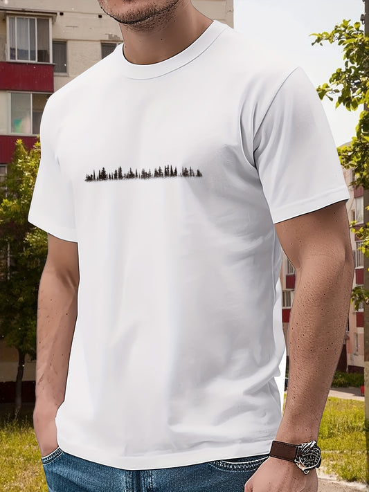 Fashion Graphic Print T-Shirt for Men - Streetwear Trendy Casual Crewneck Tee Shirts Top