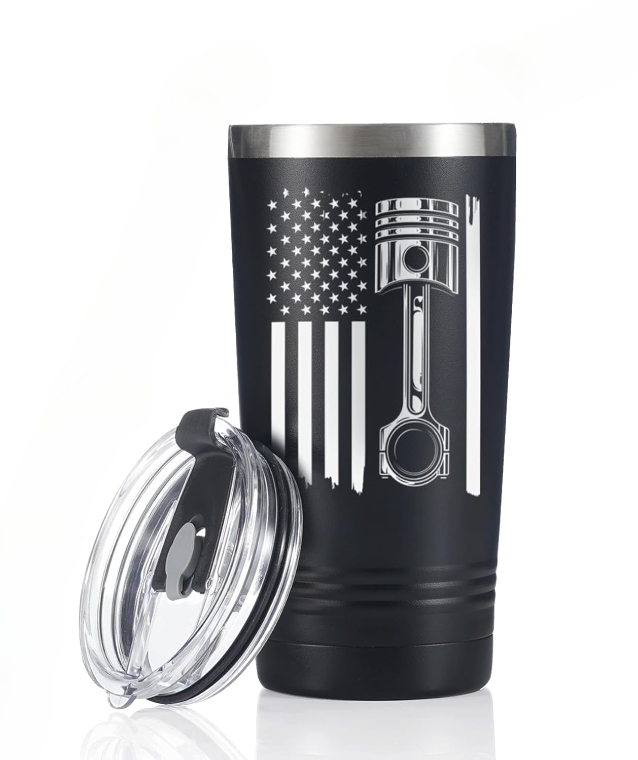 Premium Car Enthusiast Tumbler – 20oz Vacuum Insulated Stainless Steel with Lid & Straw, Engineered for the Road