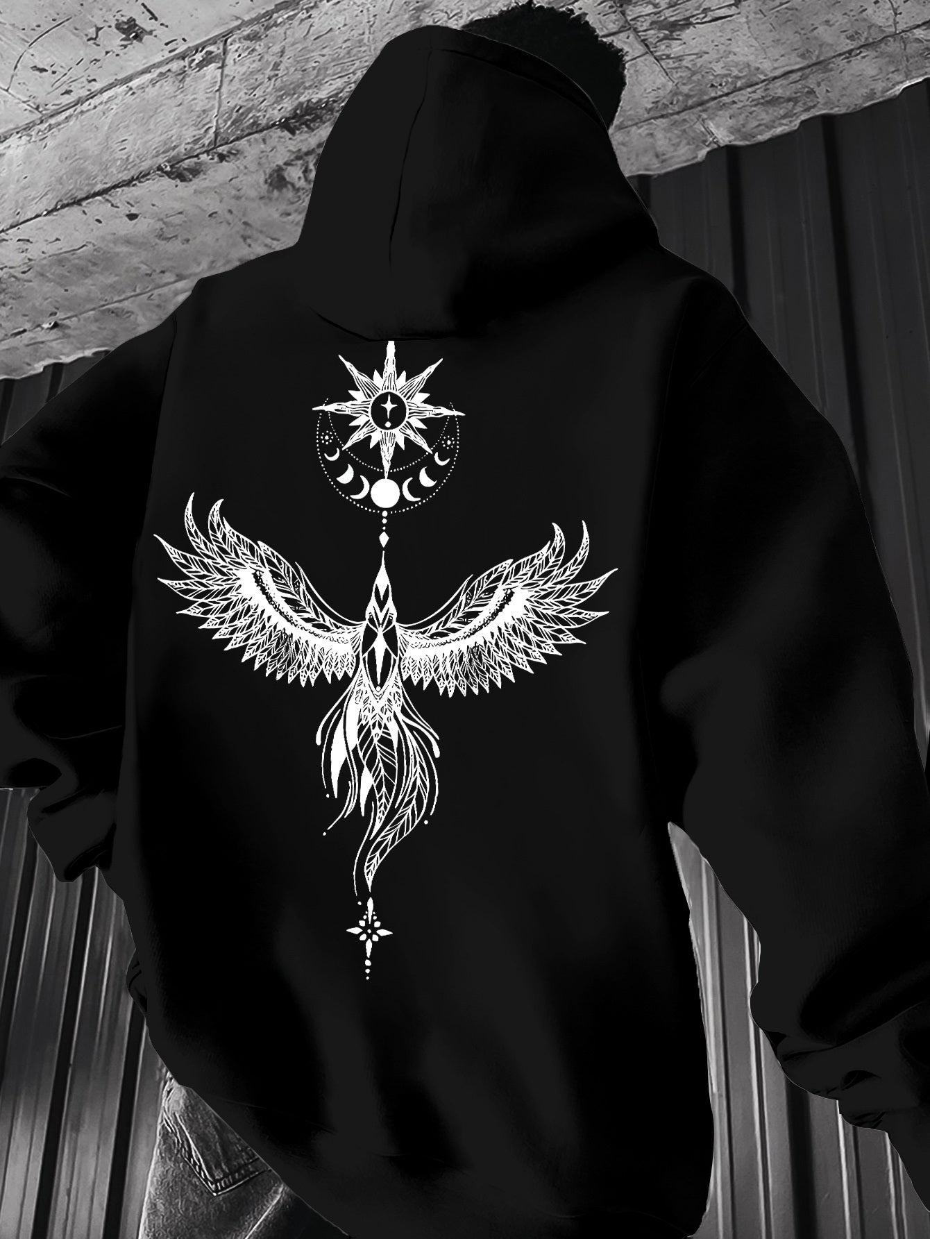 Fashion Graphic Hoodie for Men - Statement Print Streetwear Pullover | Soft Casual Sweatshirt with Kangaroo Pocket, Curated Essentials