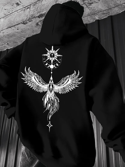 Fashion Graphic Hoodie for Men - Statement Print Streetwear Pullover | Soft Casual Sweatshirt with Kangaroo Pocket, Curated Essentials
