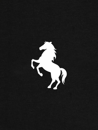 Fashion Horse Graphic Print T-Shirt for Men Streetwear Trend Short Sleeve Crew Neck Tee Shirts Tops