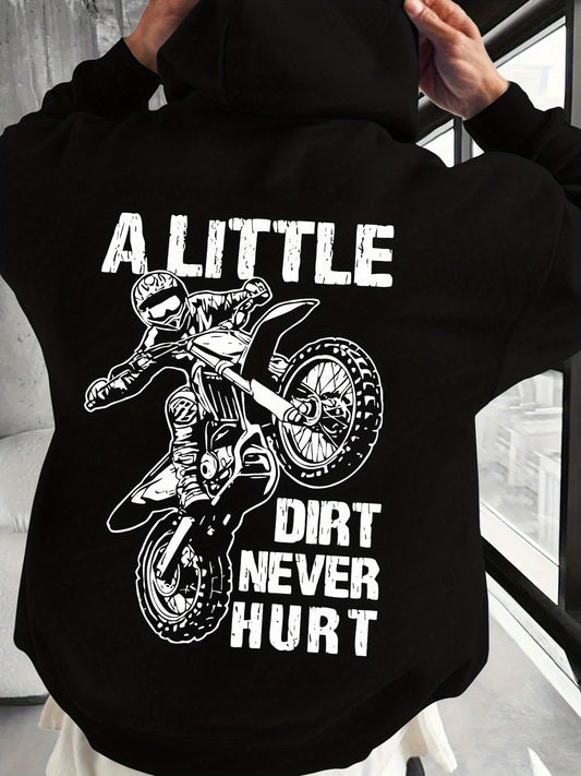 Men's Garage Poet Hoodie - Off-Road & Skyline Fusion Print, Urban Explorer Pullover