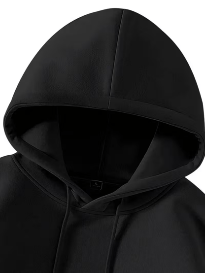 “Jesus I Trust In You” Hoodie - Men‘s Catholic Devotional Statement, Wearable Faith in Black Cotton Blend Streetwear
