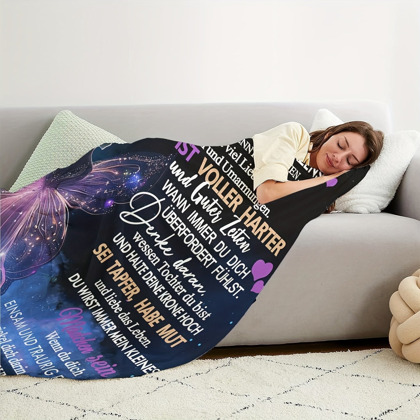 Gift for Daughter Flannel Blanket - Cozy Throw for Movie Nights & Sofa Snuggles | A Soft, Loving Present for Birthdays, Holidays, and Dorm Life
