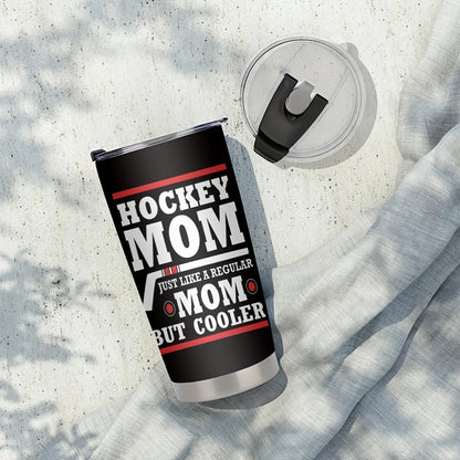 Hockey Mom Insulated Cup - 20oz Double-Walled Tumbler, 304 Stainless Steel with Hockey Theme Design - Keeps Drinks Ice Cold, Perfect Sports Fan Gift for Games & Outdoor