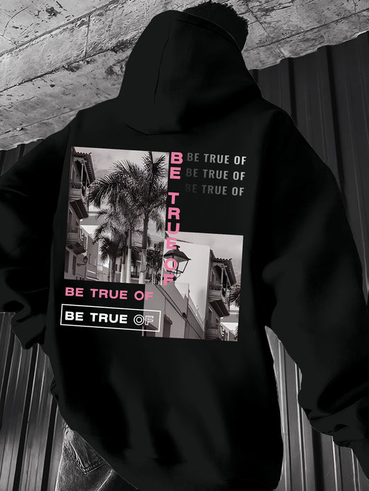 Men's Casual Hoodie - Graphic Print Design, Kangaroo Pocket, Comfortable Pullover, Perfect Gift for Men