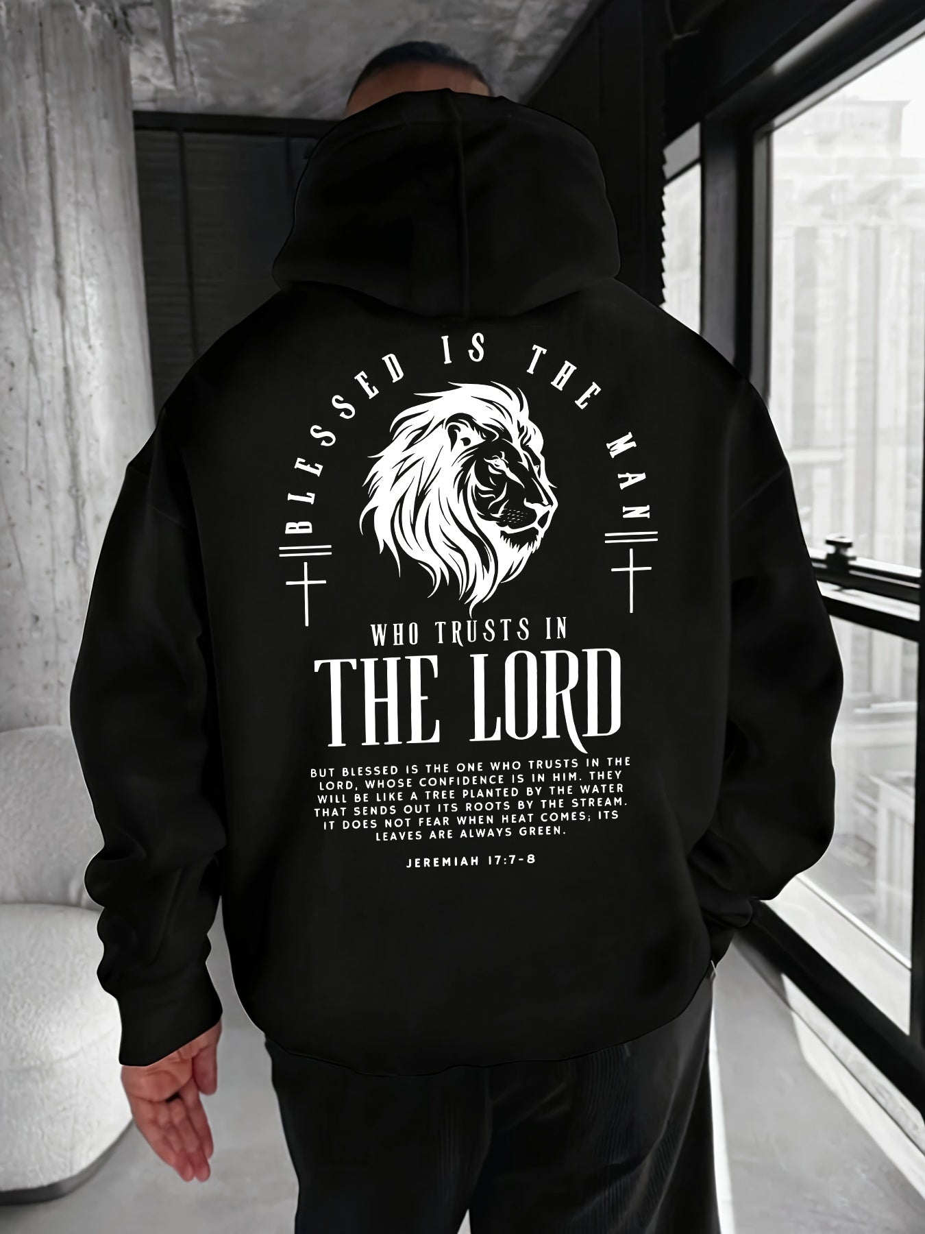 FW24 Men's Graphic Letter Hoodie - Heavyweight Oversized Pullover for Fall & Winter | Casual Streetwear Essential with Kangaroo Pocket
