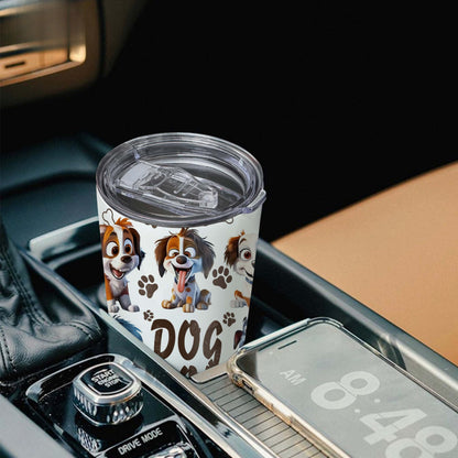 Proud Dog Mom Tumbler - 20oz Leakproof Travel Mug, Double Wall Insulated with Playful Print, The Perfect Gift for Her & The Pup Squad