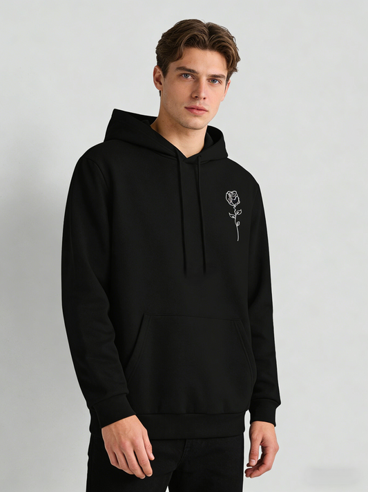 Men's Geometric Print Hoodie - Streetwear Trend Pullover | Regular Fit Casual Sweatshirt