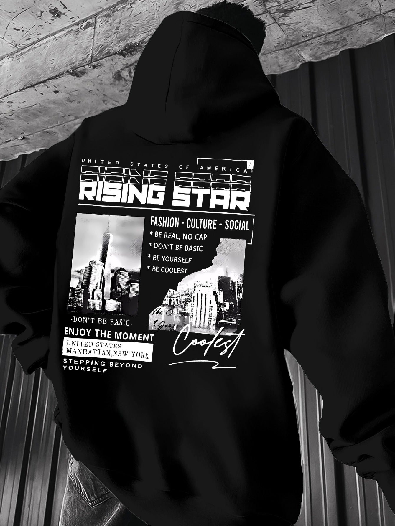 Men's Casual Hoodie with Print - Graphic Design, Kangaroo Pocket, Comfortable Pullover, Great Gift Idea