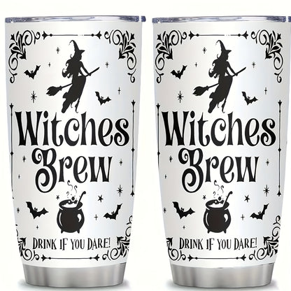 Witch's Brew 20oz Halloween Tumbler - Vacuum Insulated Cauldron Travel Mug for Hot & Cold Drinks | Spooky Gift with Decorative Cauldron, Perfect for Halloween Parties & Witch Lovers