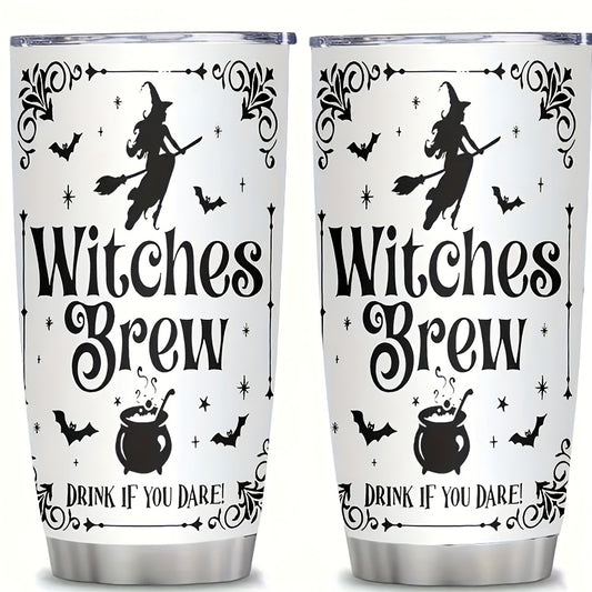 Witch's Brew 20oz Halloween Tumbler - Vacuum Insulated Cauldron Travel Mug for Hot & Cold Drinks | Spooky Gift with Decorative Cauldron, Perfect for Halloween Parties & Witch Lovers