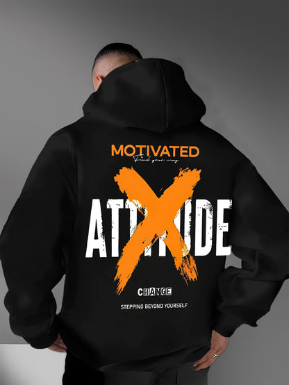 Motivational Quote Hoodie for Men - Inspirational Streetwear Pullover, Regular Fit Trendy Hooded Sweatshirt
