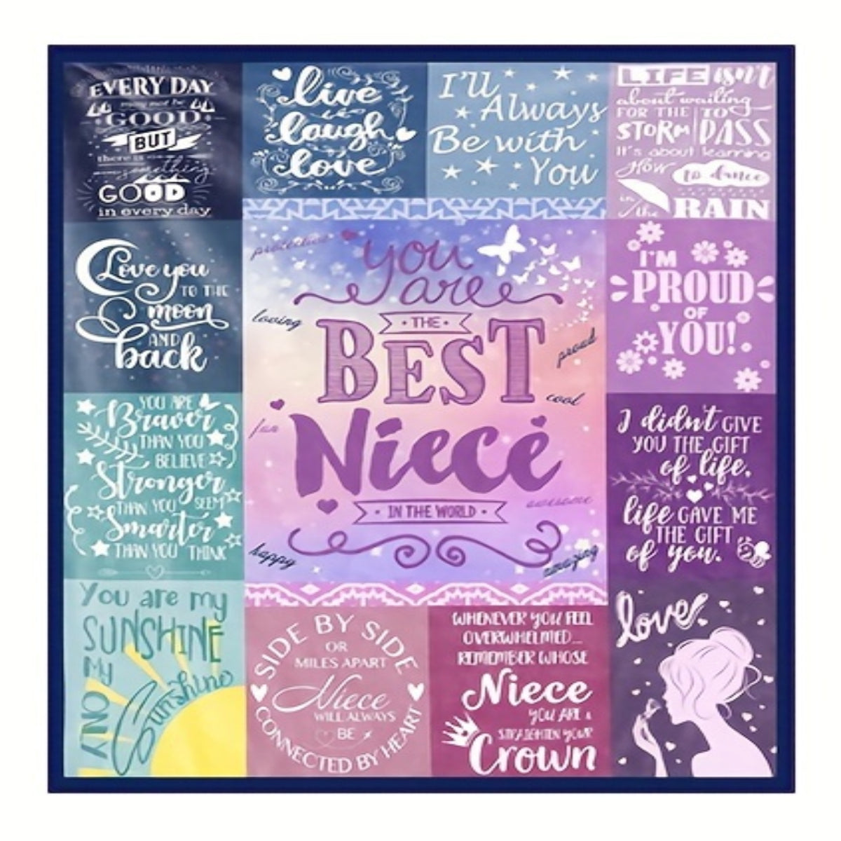 To My Dearest Niece - A Cozy Hug in Blanket Form | Soft Flannel Sofa Throw for Movie Nights, Perfect Birthday & Holiday Gift