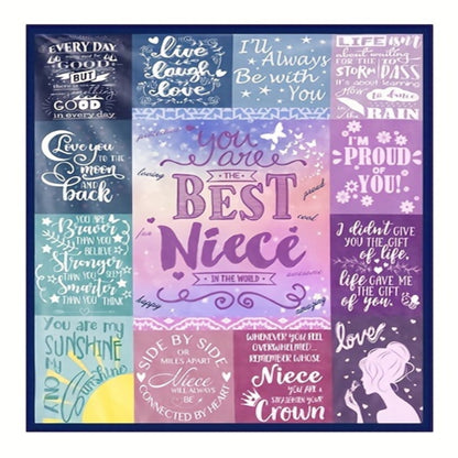 To My Dearest Niece - A Cozy Hug in Blanket Form | Soft Flannel Sofa Throw for Movie Nights, Perfect Birthday & Holiday Gift