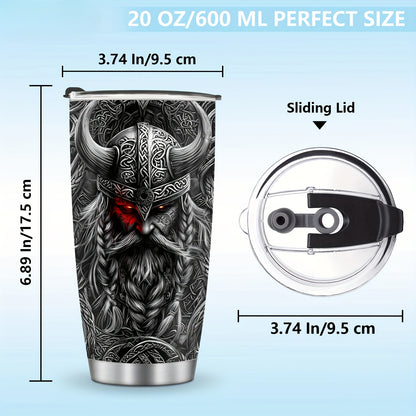 Viking Gift Mug for Men - 20oz Insulated Stainless Steel Tumbler, Best Birthday & Christmas Gift for Husband, Dad, Boyfriend - Keeps Drinks Hot/Cold, Father’s Day Present Idea