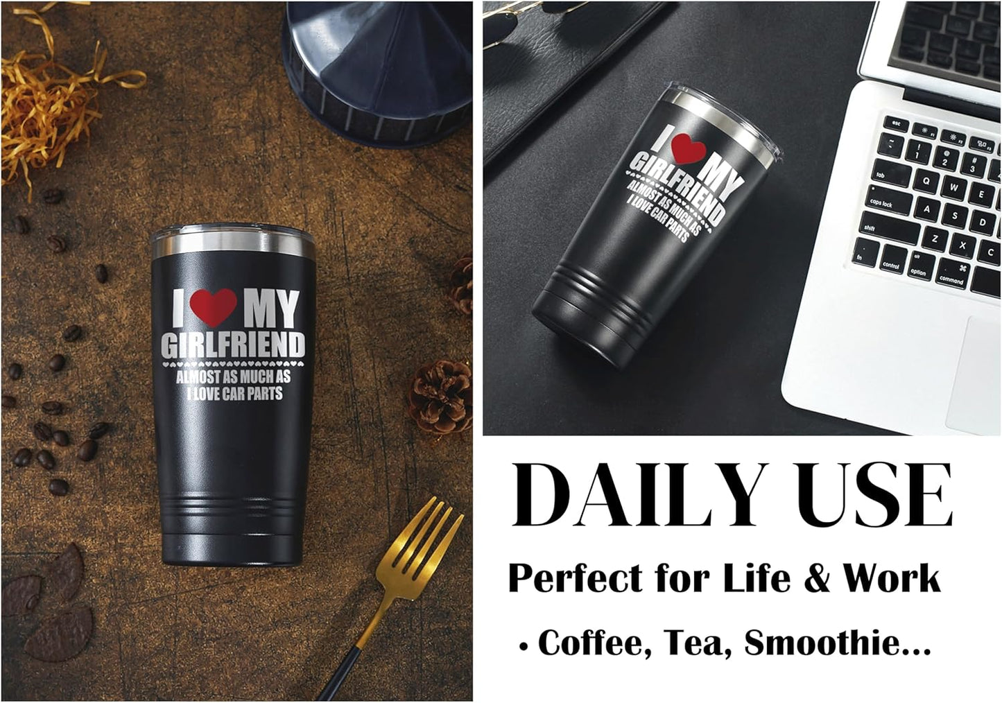 Premium Car Enthusiast Tumbler - 20oz Vacuum Insulated Stainless Steel Travel Mug, Leakproof with Straw, Top-Tier Gift for Car Guys, Mechanics, Auto Lovers