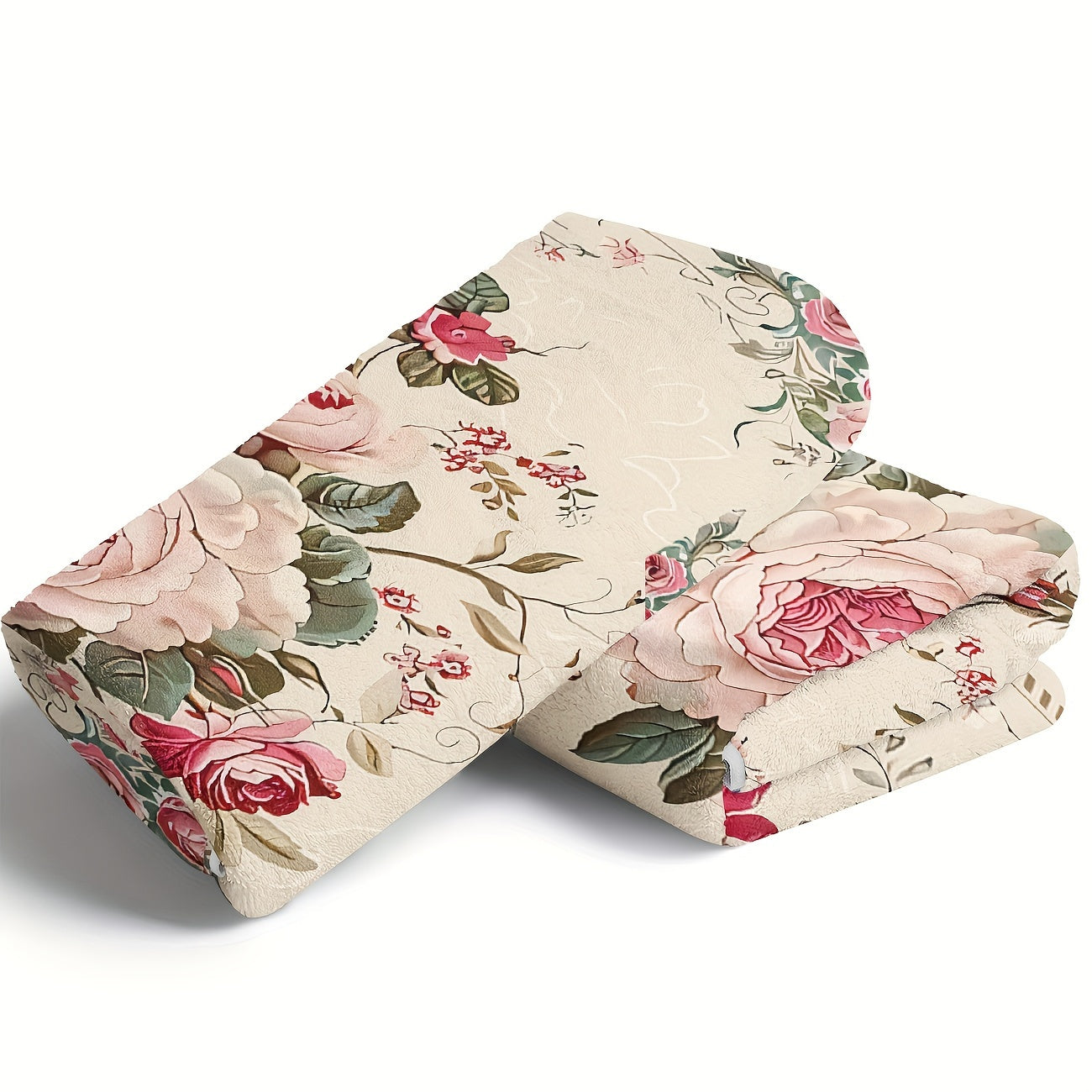 Pink Floral Flannel Blanket - Ultra Soft & Cozy Throw for Women | Multi-Scene Use for Nap, Sofa, and Bedroom Decor
