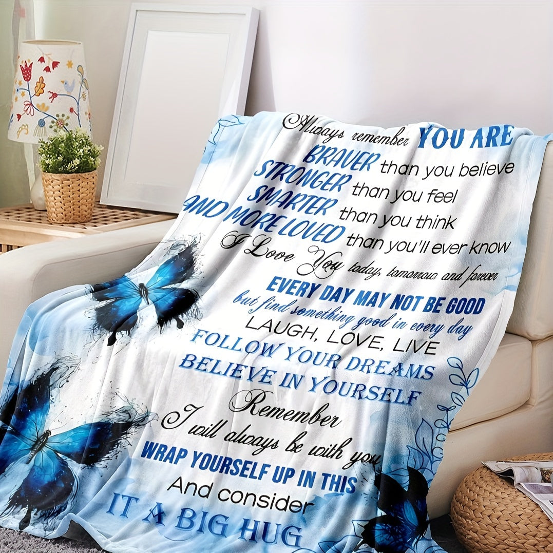 Winter Warm Flannel Camping Blanket - Ultra-Soft & Insulated for Travel, Cozy Birthday & Christmas Gift for Niece, Teen Girls, Outdoor Adventures