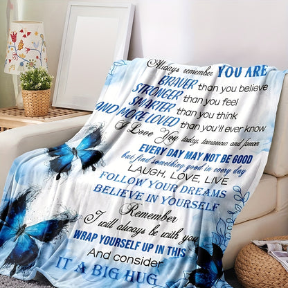 Winter Warm Flannel Camping Blanket - Ultra-Soft & Insulated for Travel, Cozy Birthday & Christmas Gift for Niece, Teen Girls, Outdoor Adventures
