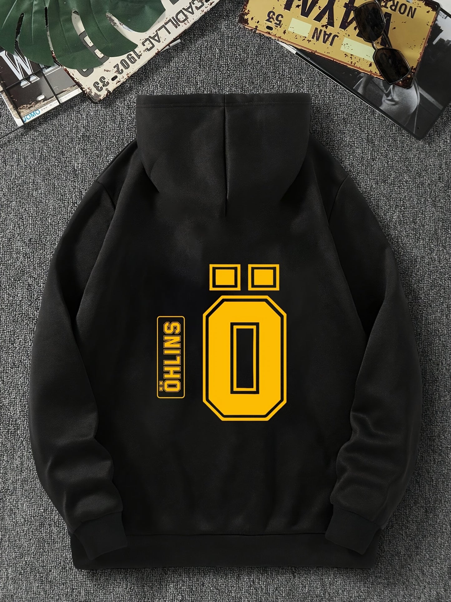 Öhlins Performance Hoodie - Iconic Yellow Logo, Warm Fleece-Lined for Fall & Winter | Engineered Comfort for Riders, Drivers & Motorsport Fans