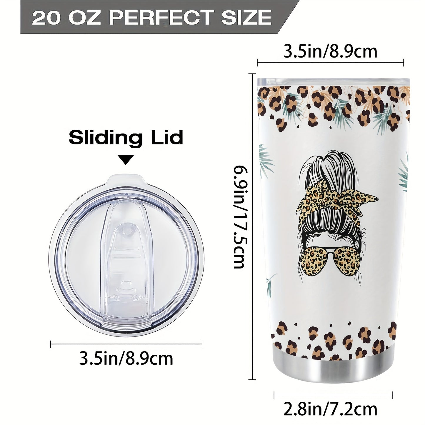 "Just a Girl Who Loves Coffee" 20oz Funny Tumbler - Double Wall Vacuum Insulated Stainless Steel Travel Mug | Cute Gift for Women, Daughters, Friends & Coffee Lovers