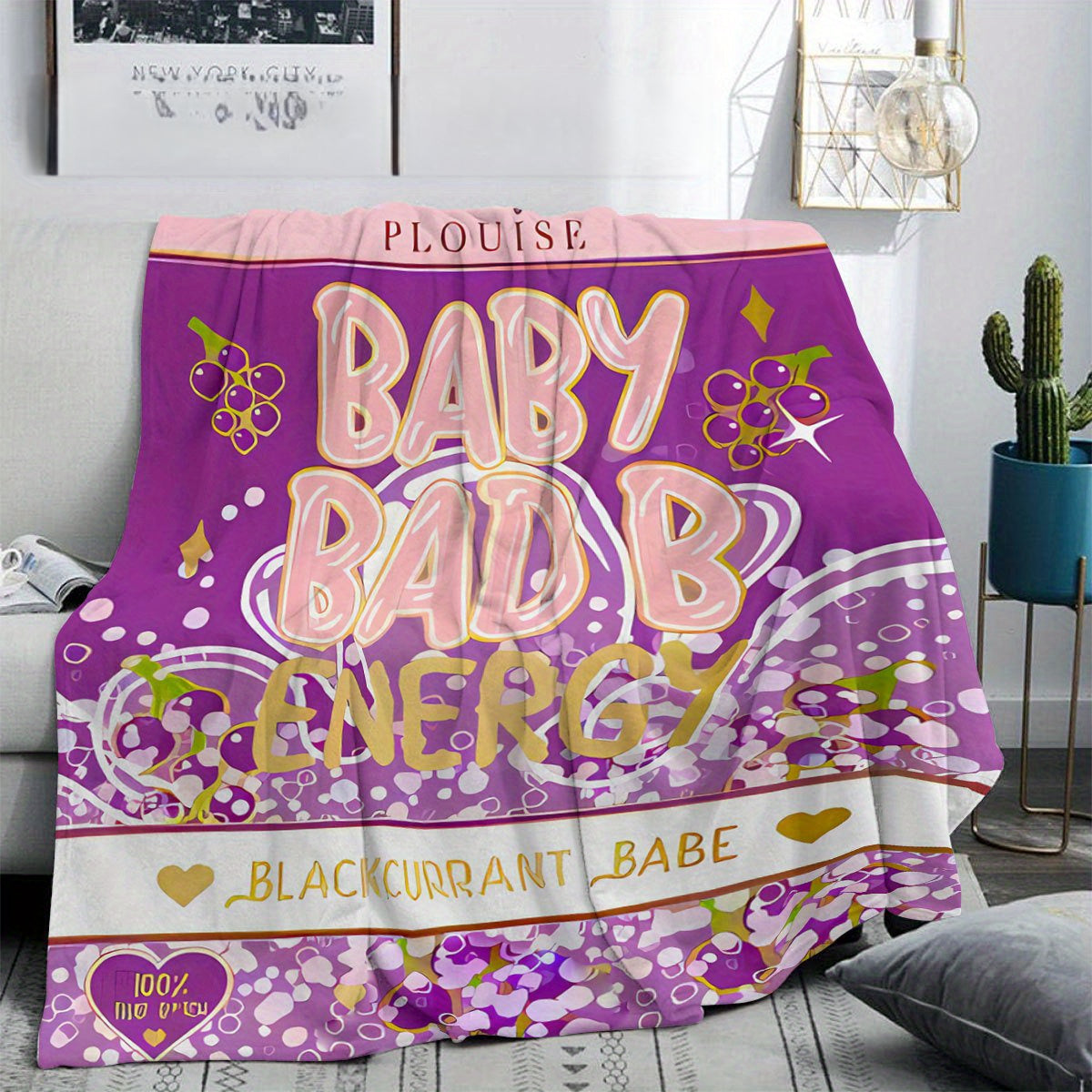 Purple Envelope Thanksgiving Throw - "Thankful for You" Design on Soft Flannel, Cozy Holiday Gift for Friends, Family & Hosts, Birthday Present Idea