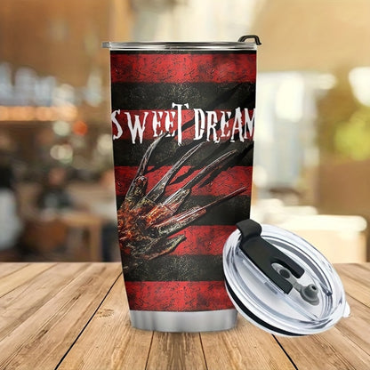 Limited Edition Halloween Tumbler for Horror Enthusiasts - 20oz Insulated 304 Stainless Steel Cup, Double-Wall Technology Keeps Drinks Hot/Cold 12-24H - Collector's Item & Ultimate Gift for Men