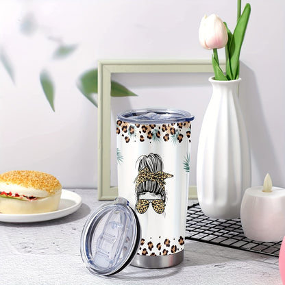 "Just a Girl Who Loves Coffee" 20oz Funny Tumbler - Double Wall Vacuum Insulated Stainless Steel Travel Mug | Cute Gift for Women, Daughters, Friends & Coffee Lovers