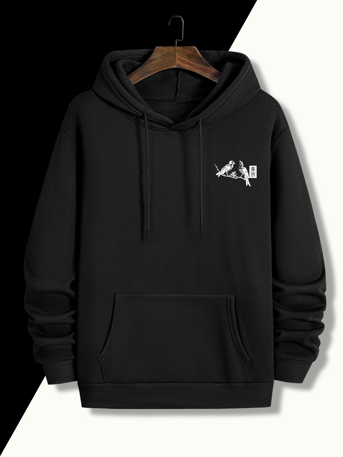 Floral & Bird Graphic Men‘s Pullover, Serene Design with Comfort Fit | Perfect for Everyday Zen & Casual Wear