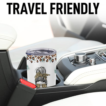 "Just a Girl Who Loves Coffee" 20oz Funny Tumbler - Double Wall Vacuum Insulated Stainless Steel Travel Mug | Cute Gift for Women, Daughters, Friends & Coffee Lovers