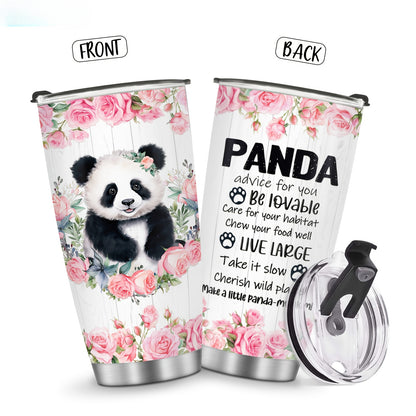 Bestseller Cute Panda Tumbler - 20oz Insulated Stainless Steel Mug with Lid, Hot & Cold Travel Cup | Perfect Gift for Women, Panda Lovers - Valentine‘s, Christmas, Birthday, Mother’s Day
