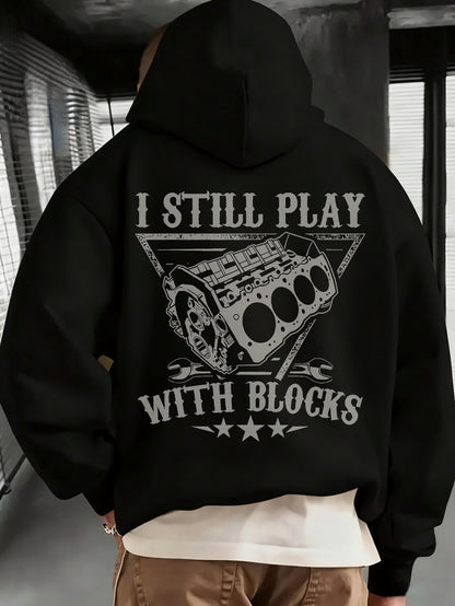 Badge of the Craft Hoodie - Men‘s Intricate Mechanical Gear & Motor Design, For Builders, Mechanics & Car Tuners | Engineering-Inspired Gift