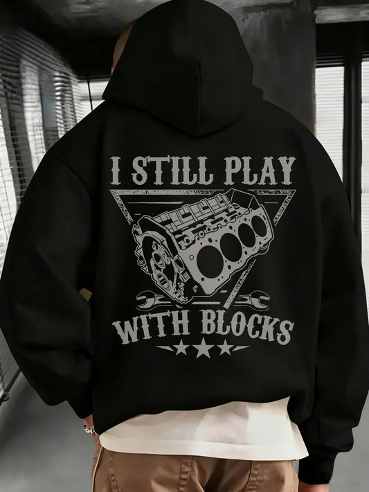 Badge of the Craft Hoodie - Men‘s Intricate Mechanical Gear & Motor Design, For Builders, Mechanics & Car Tuners | Engineering-Inspired Gift