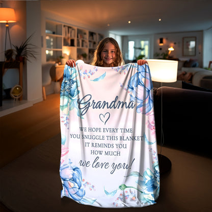 Cozy Blanket Gift for Grandma Perfect Birthday Present from Granddaughter & Grandson