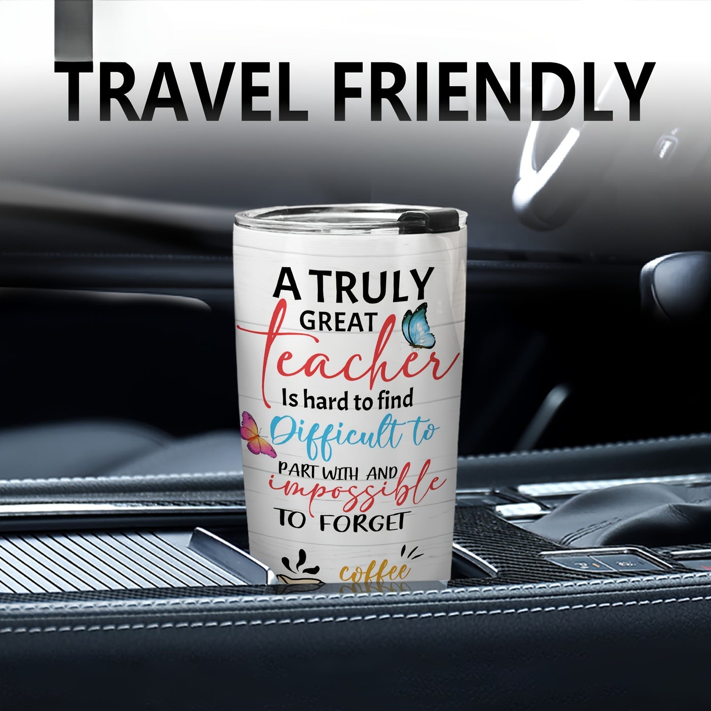 Teacher Appreciation Tumbler 20oz - "World's Best Teacher" Stainless Steel Insulated Cup | Leakproof Gift for Educators at Christmas, End of Year & Holidays